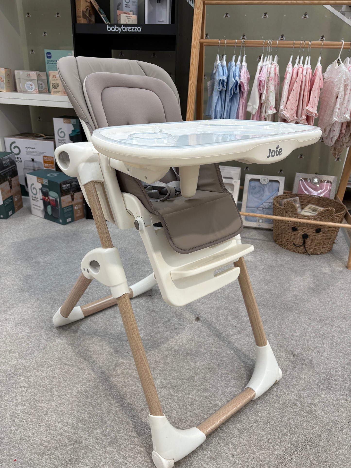EX DISPLAY Joie Mimzy Recline Highchair - Walnut Wood