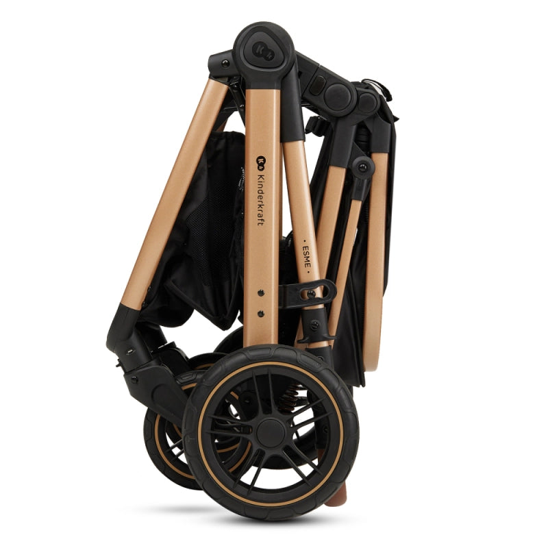 Kinderkraft Esme Pro 3in1 Travel System With Mink Pro2 Car Seat - Pure Black