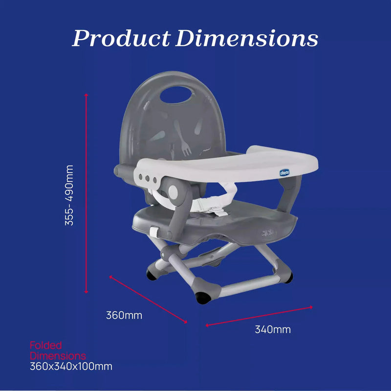 Chicco Pocket Snack Booster Seat - Dark Grey