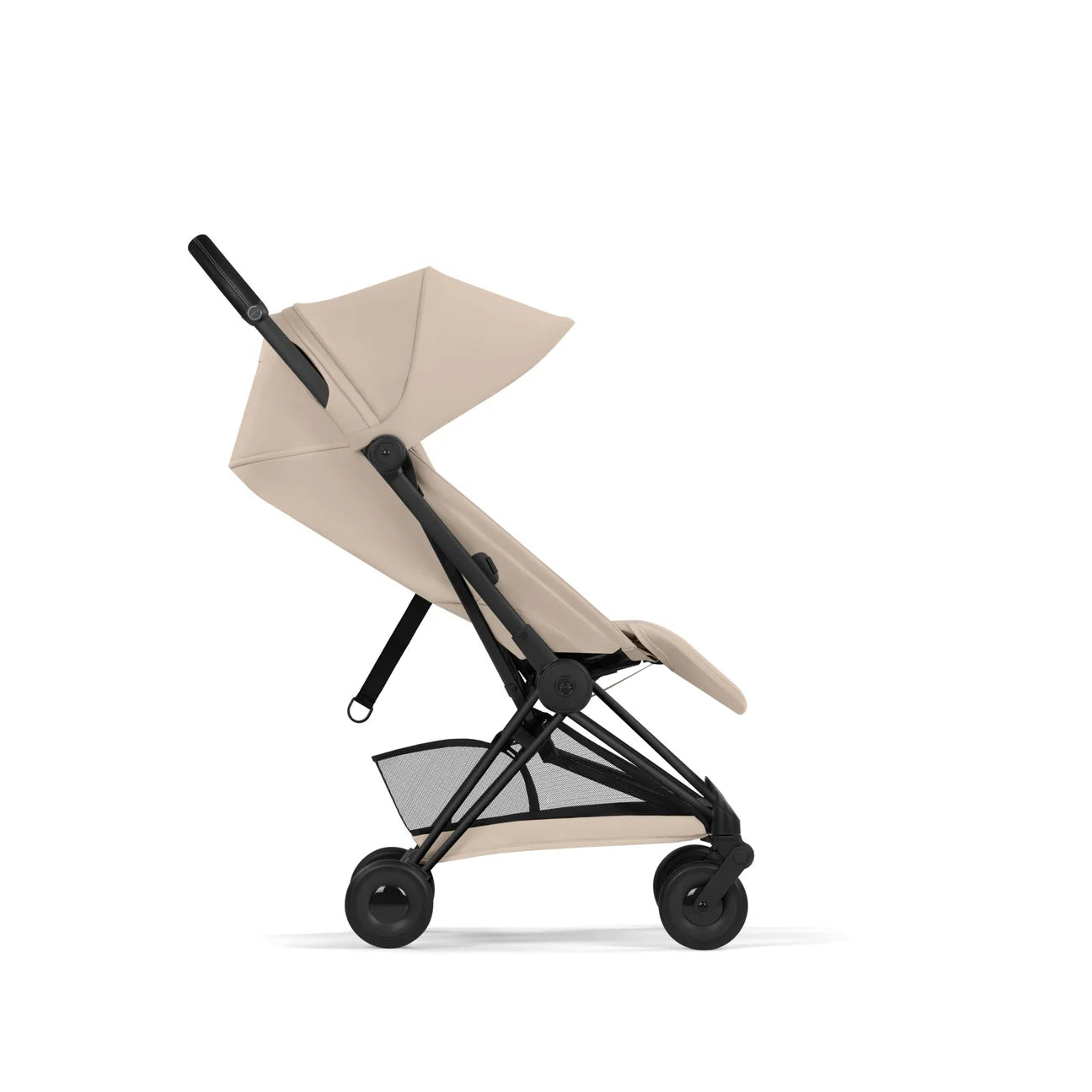 Cybex COŸA Comfort + Foldable Carrycot Matt Black - Cozy Beige (2026 Model)