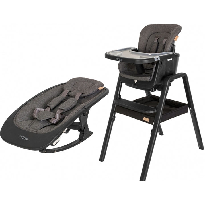 Tutti Bambini 2in1 Nova Highchair/Rocker Bundle-Black