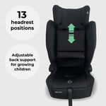 My Babiie MBCS80 Foldable Toddler to Booster R129 Car Seat with Isofix - Black
