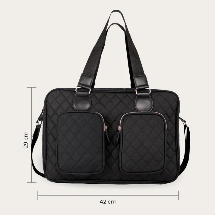 My Babiie Deluxe Changing Bag - Black Quilted