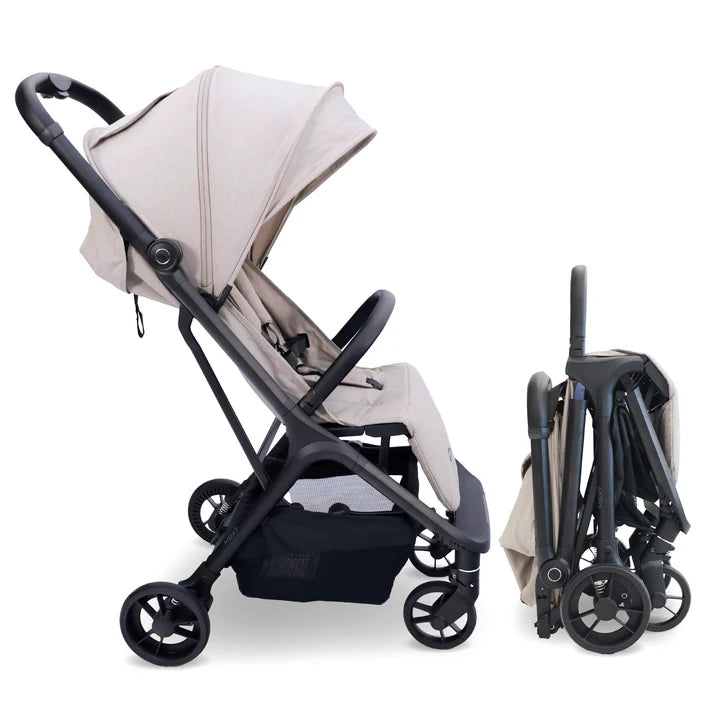 My Babiie MBX7 Plus Auto-Fold Stroller - Camel
