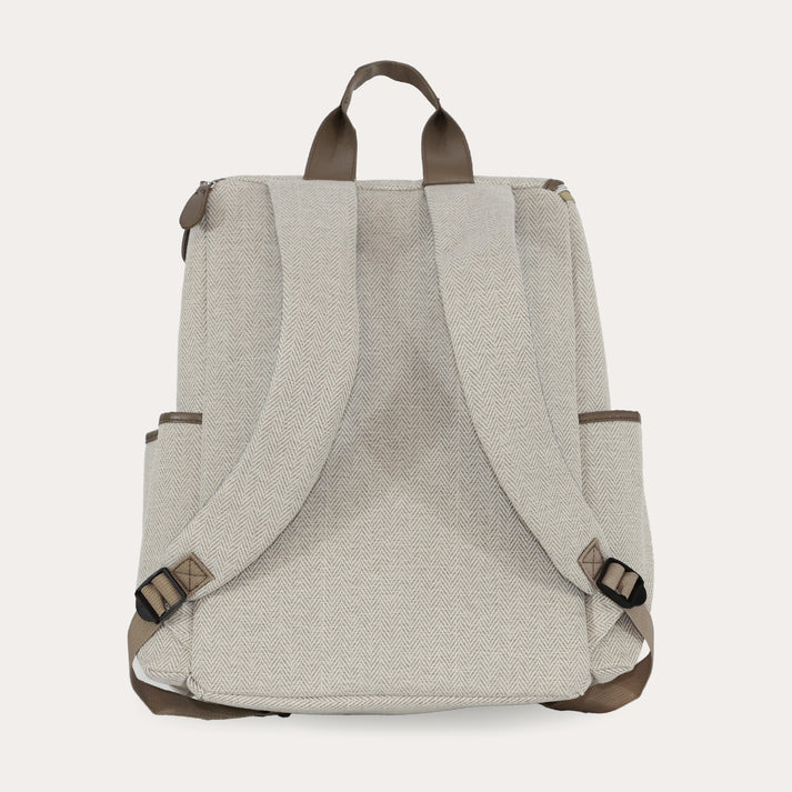 My Babiie Backpack Changing Bag - Oatmeal Herringbone