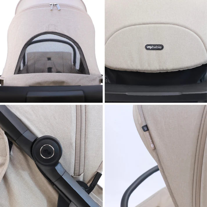 My Babiie MBX7 Plus Auto-Fold Stroller - Camel