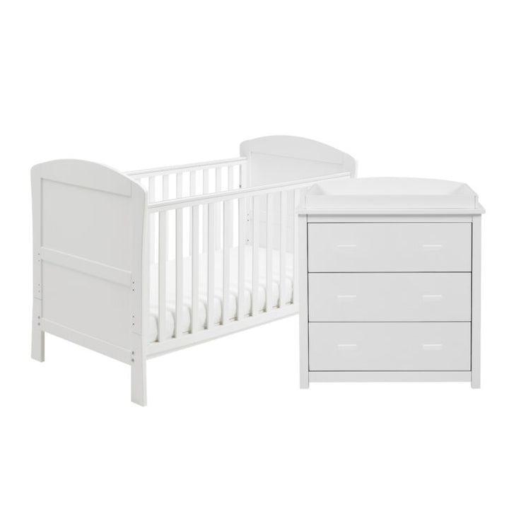 Babymore Aston 2 Piece Nursery Room Set – White