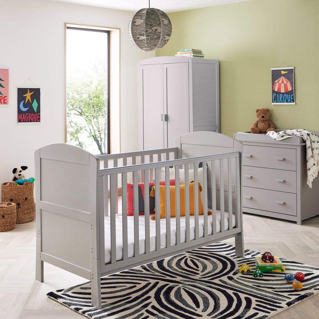 Babymore Aston 3 Piece Nursery Room Set – Grey