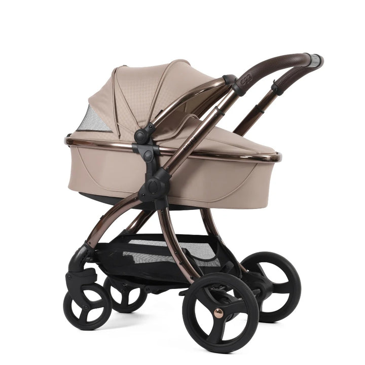 Egg3, Cybex Cloud T (Black) + Base T Travel System- Houndstooth Almond