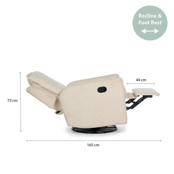 Obaby Denver Swivel Glider Recliner Chair - Bouclé