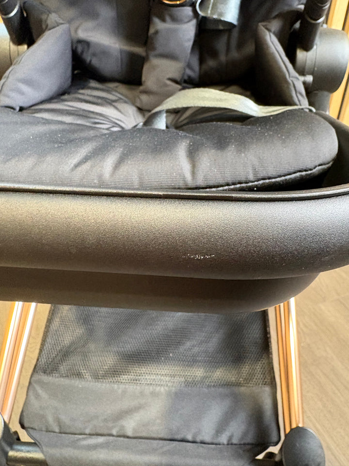 PRE LOVED Cybex Priam Travel System - Sepia Black on Rose Gold
