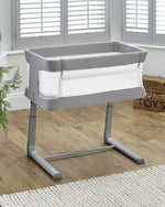 Oyster Drop Side Wiggle Crib Co-Sleeper - Stone
