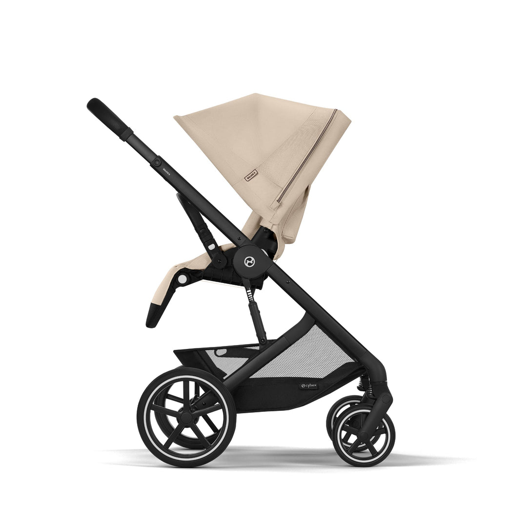 Cybex Balios S Lux Comfort Travel System Inc Cloud G - Almond Beige/Black Chassis