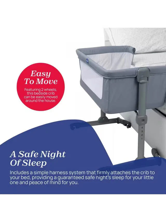 Chicco Next2Me Essential Bedside Crib - Stone