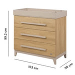 Tutti Bambini Hallee Chest Changer - Sage/Golden Oak