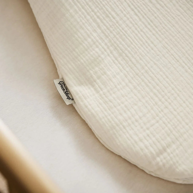 The Little Green Sheep Organic Muslin Baby Sleeping Bag in Ecru - 2.5 Tog