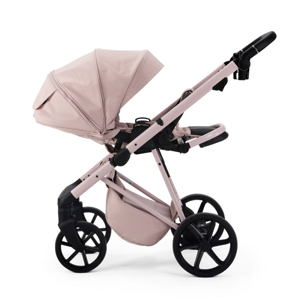 Mee-Go Milano Natura 4in1 Travel System Inc Spin Car Seat + Isofix Base – Rose