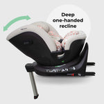 My Babiie MBCS400 Spin R129 Car Seat with Support Leg - Pink Leopard