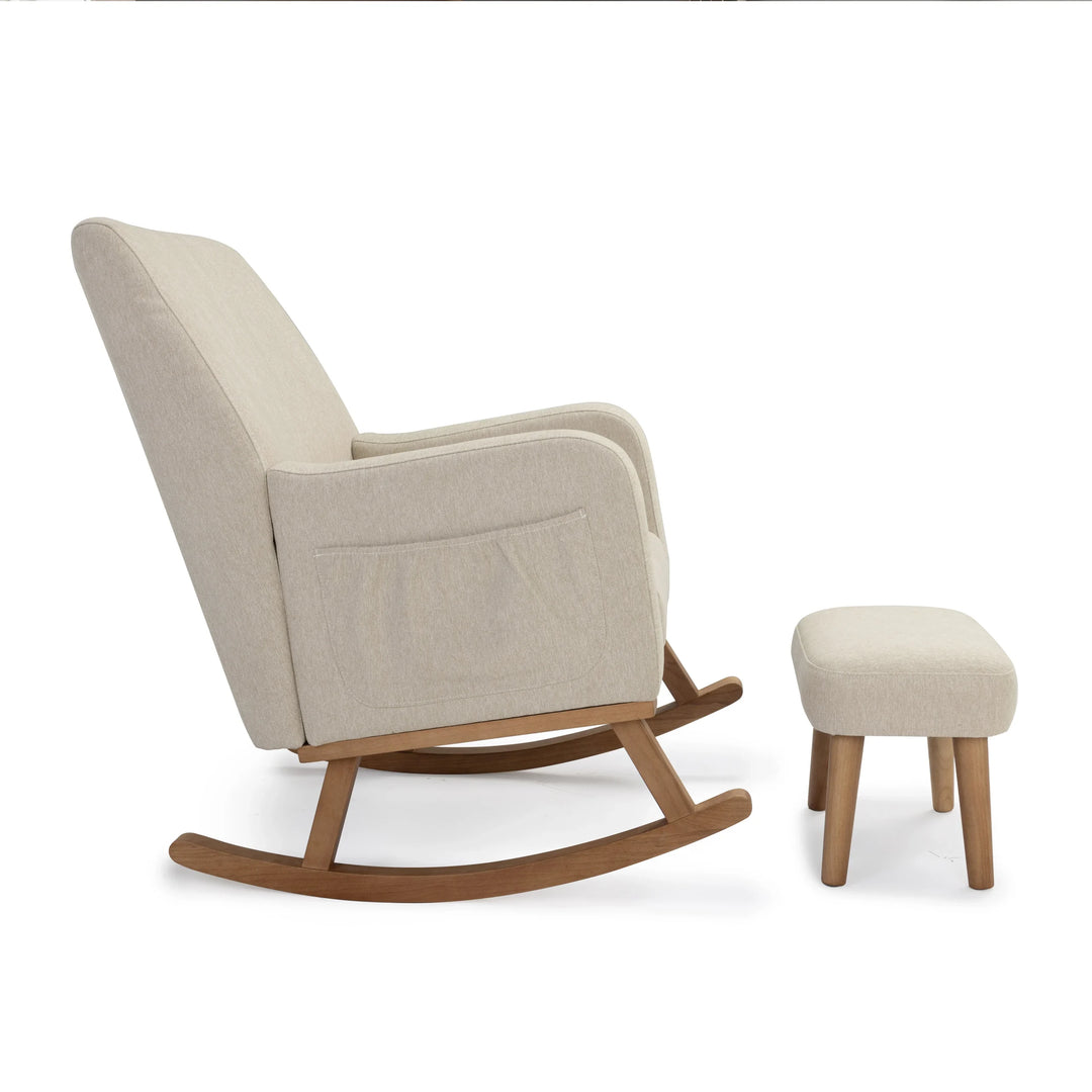Babymore Callie Nursing Chair with Stool – Oatmeal