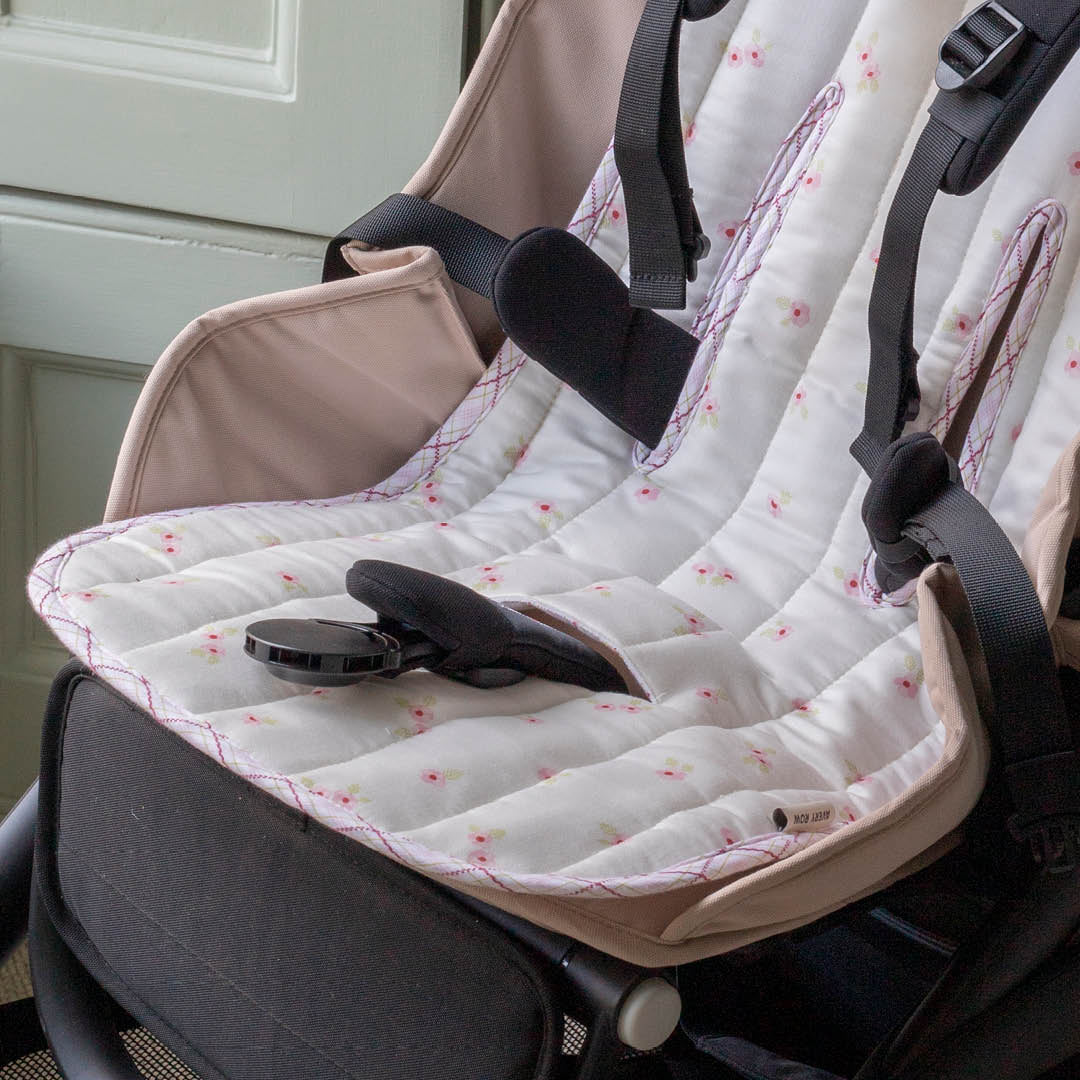 Avery Row Pram Liner - Anemone/Pink Check