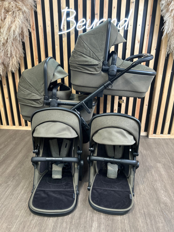 PRE LOVED Silver Cross Wave Twin Travel System - Cedar