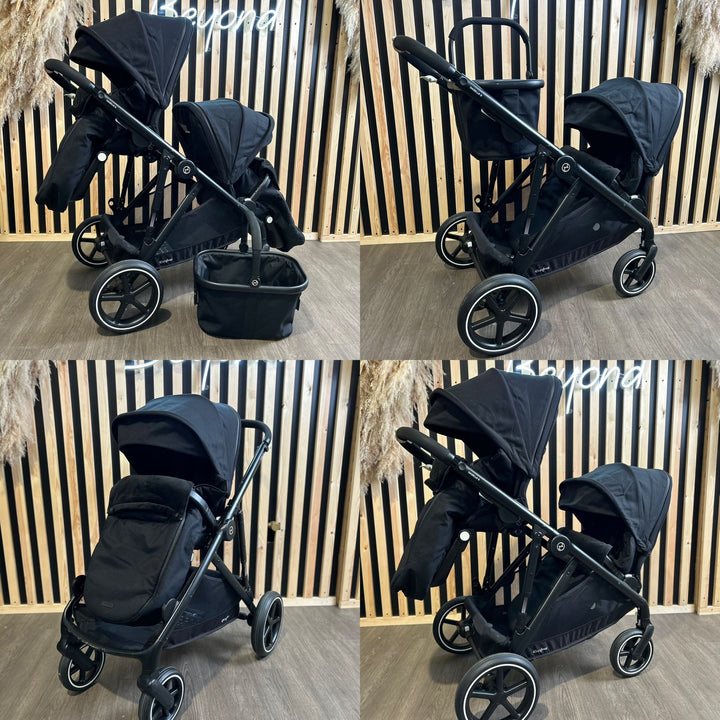 PRE LOVED Cybex Gazelle S Double Pushchair - Black