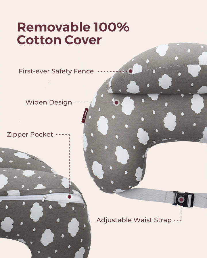 Momcozy Multifunctional and Adjustable 100% Cotton Nursing Pillow