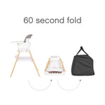 Tutti Bambini 2in1 Nova Highchair/Rocker Bundle - Oak/White