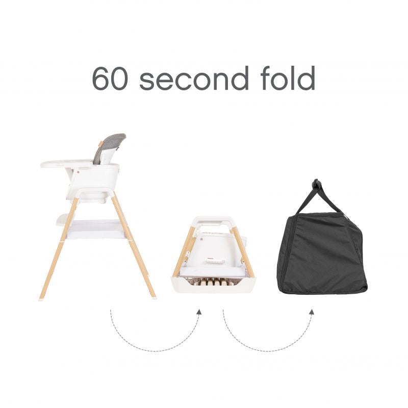 Tutti Bambini 2in1 Nova Highchair/Rocker Bundle - Oak/White