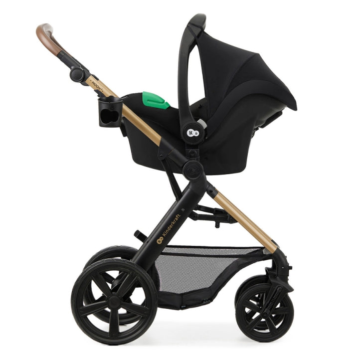 Kinderkraft Moov 2 3in1 Travel System With Mink Pro Car Seat - Pure Black