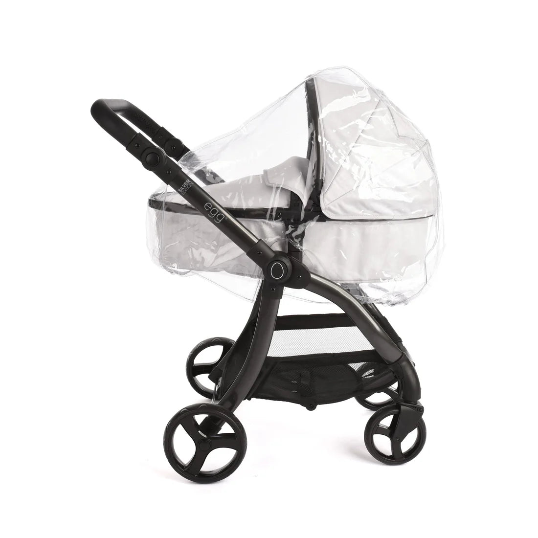 egg Dolls Pram by Roma - Houndstooth Silver