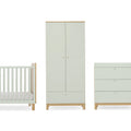 EX DISPLAY CuddleCo Remi 3 Piece Nursery Furniture Set - Oak & Green (LOCAL DELIVERY OR COLLECTION)