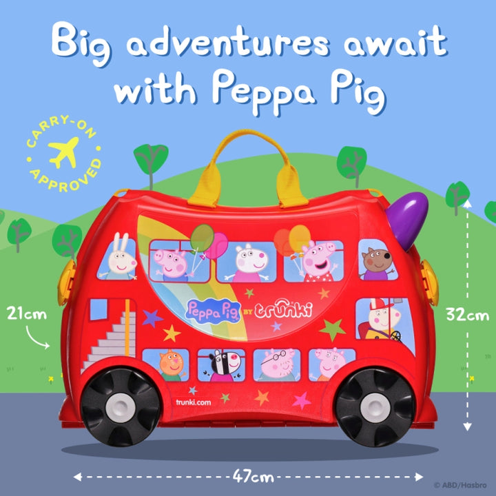 Trunki Ride-On Suitcase - Peppa Pig Party Bus
