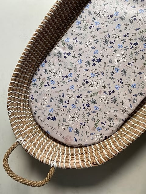 Ralphie Bear Changing Basket Mat Liner - Wildflower