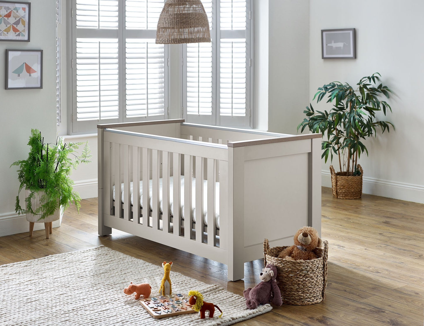 BabyStyle Charnwood Collection Bordeaux 2 Piece Nursery Furniture Set - Oatmeal