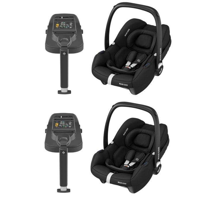 Maxi Cosi Cabriofix i-Size & Base - Essential Black TWIN BUNDLE x2 Sets