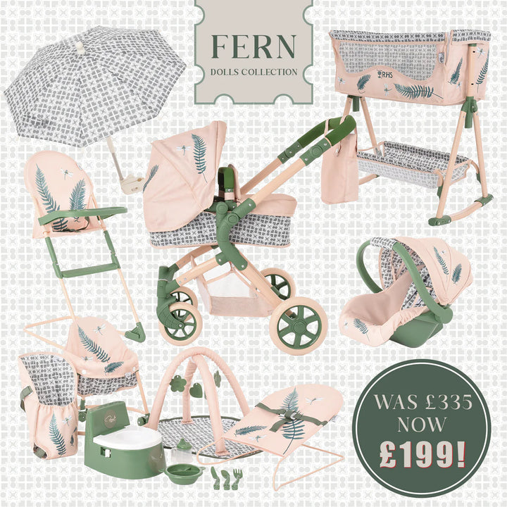 Roma RHS Single Dolls Pram Bundle – Fern (Black Friday Exclusive)