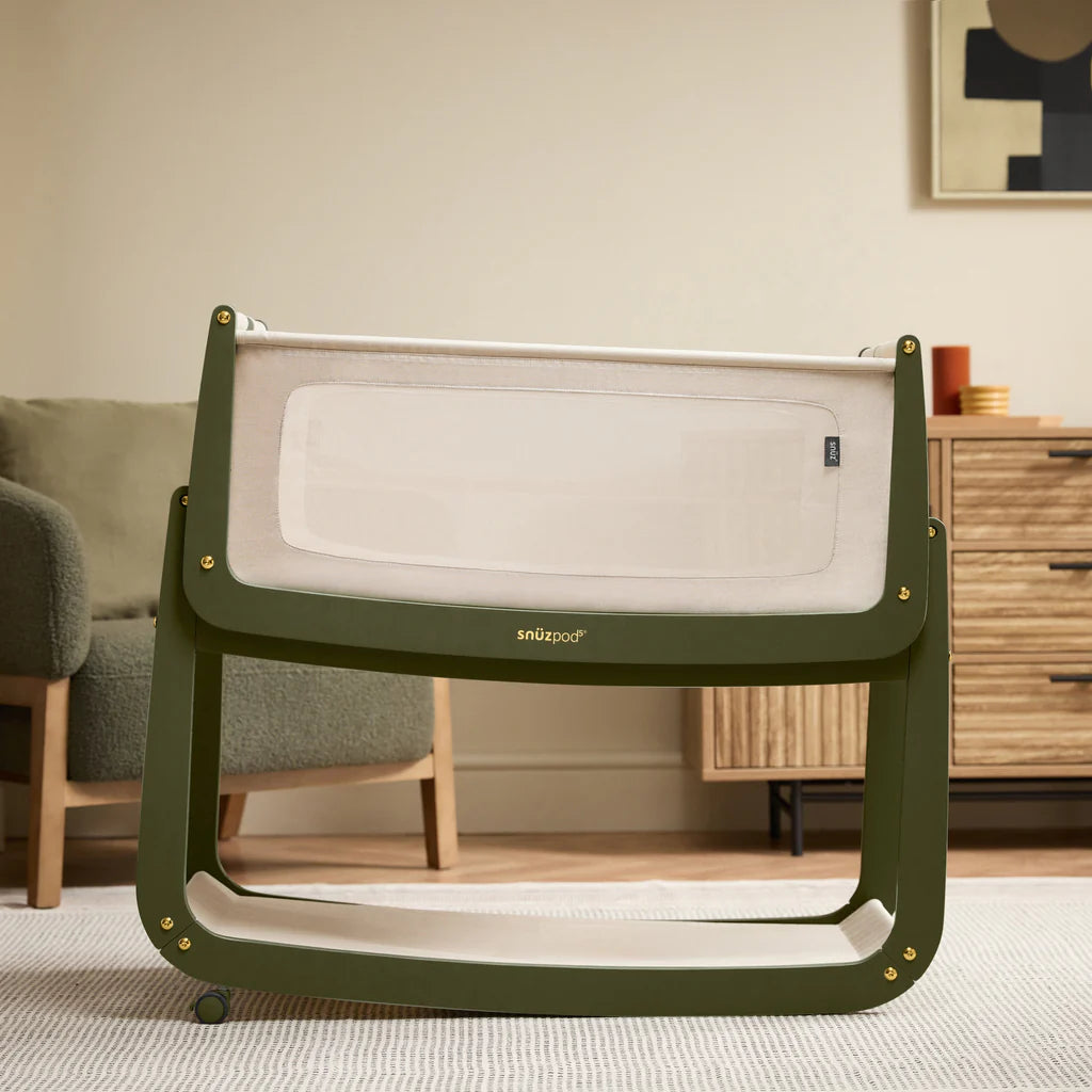 SnuzPod5 Bedside Crib - Olive