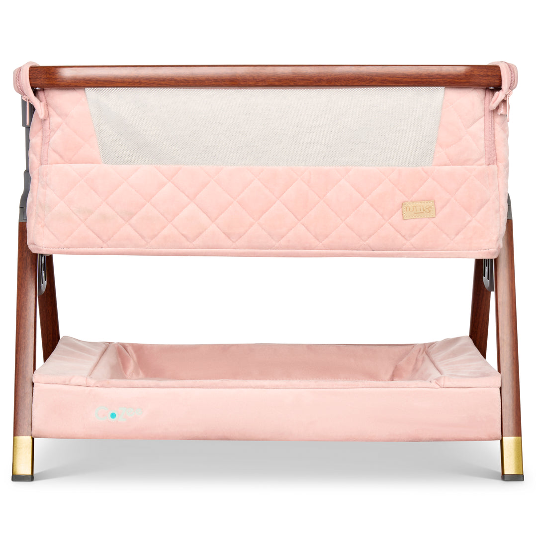 Tutti Bambini CoZee Luxe Mini Me Crib - Walnut & Blush