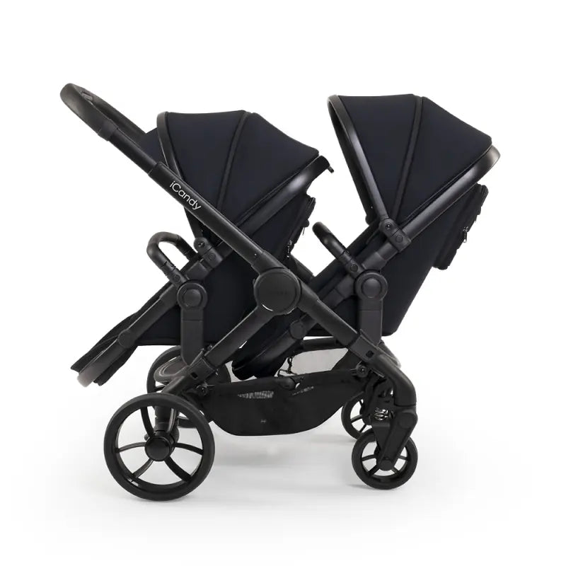 iCandy Peach 7 Double Pushchair Bundle -Black Edition