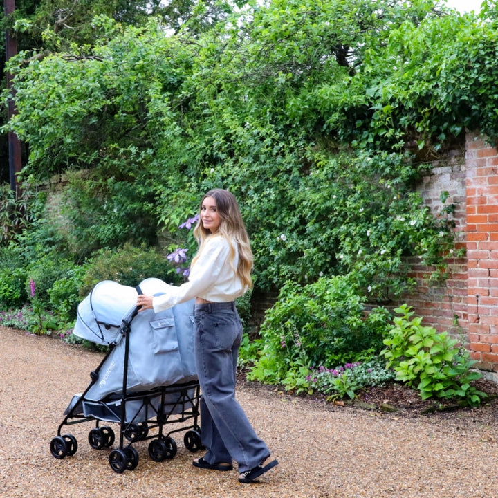 My Babiie MB12 Lightweight Twin Stroller - Grey