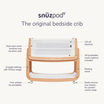 SnuzPod5 Bedside Crib - Pebble