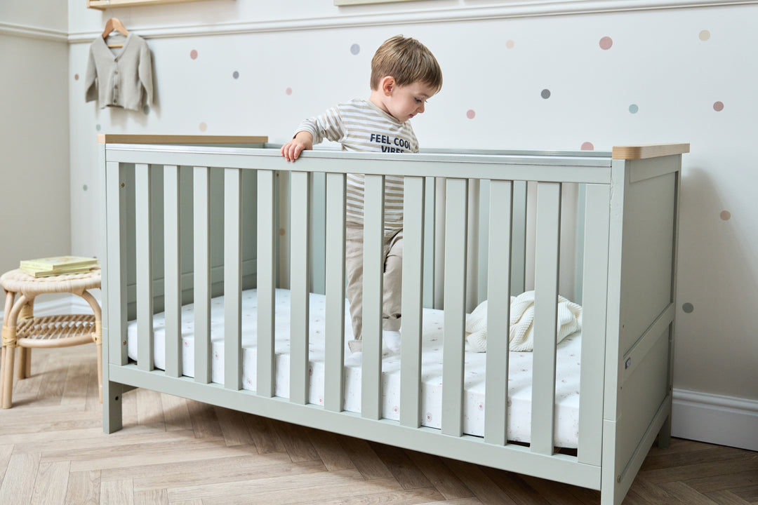 Tutti Bambini Misha Cot Bed - Sage & Golden Oak