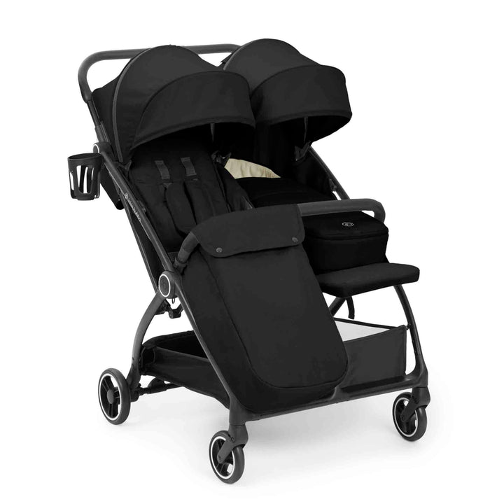 Ickle Bubba Aries Double Max Autofold Stroller - Black