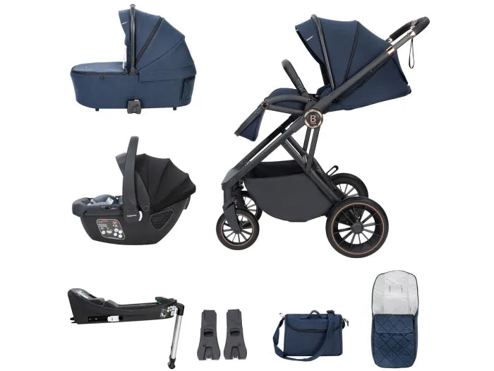 Babymore Chia Travel System Coco with Base - Midnight Blue