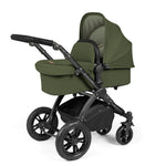 Ickle Bubba Stomp Luxe 12 Piece Cirrus Travel System + Isofix Base - Woodland/Black/Black