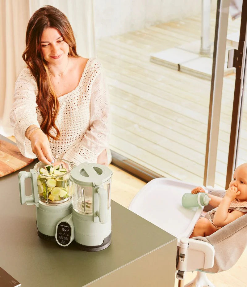 Babymoov Nutribaby Glass 2.0 Baby Food Maker - Celadon Green