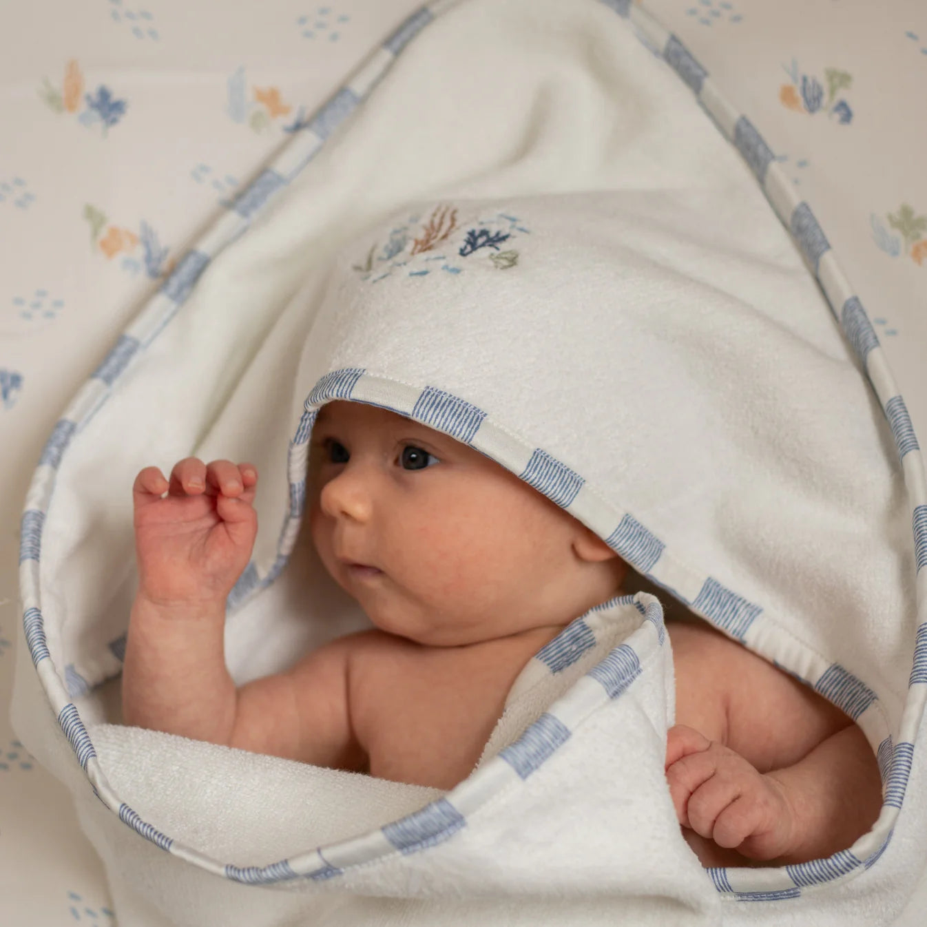 Avery Row Baby Hooded Towel - Coastline