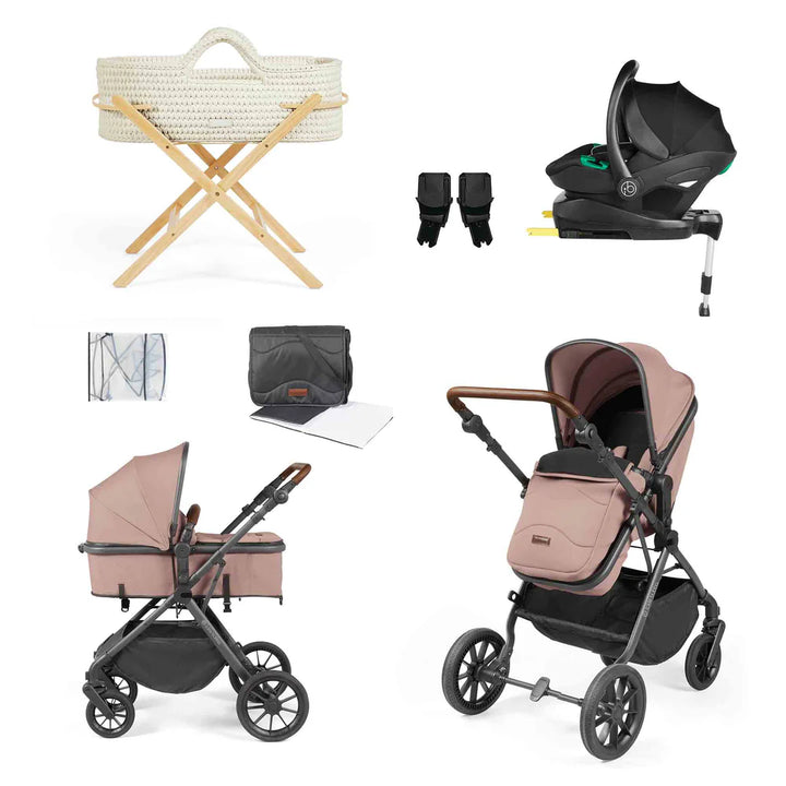 Ickle Bubba Cosmo All In One I-Size Travel System & Nova Moses Basket - Desert