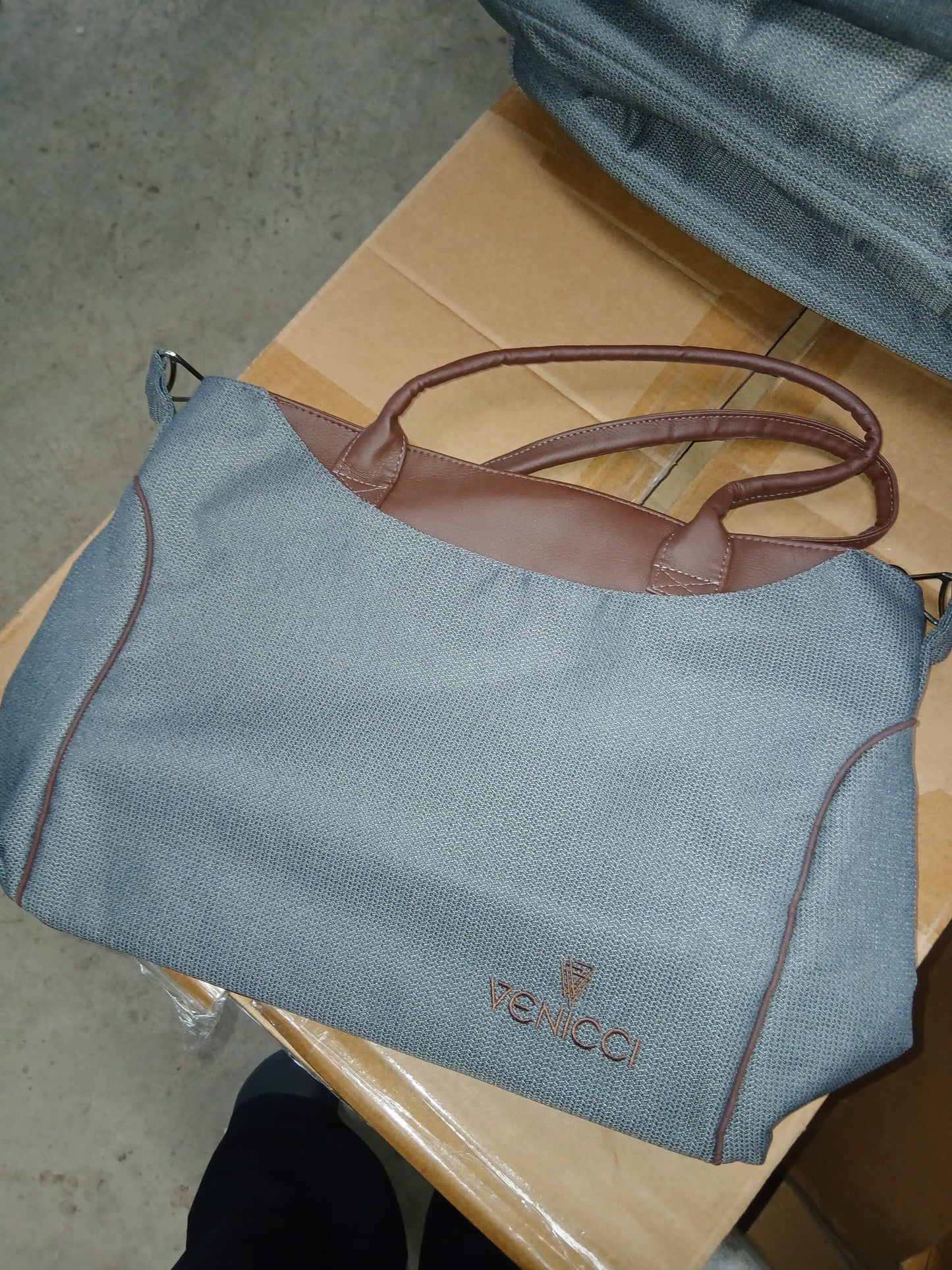 OPEN BOX Venicci Changing Bag - Grey/Tan